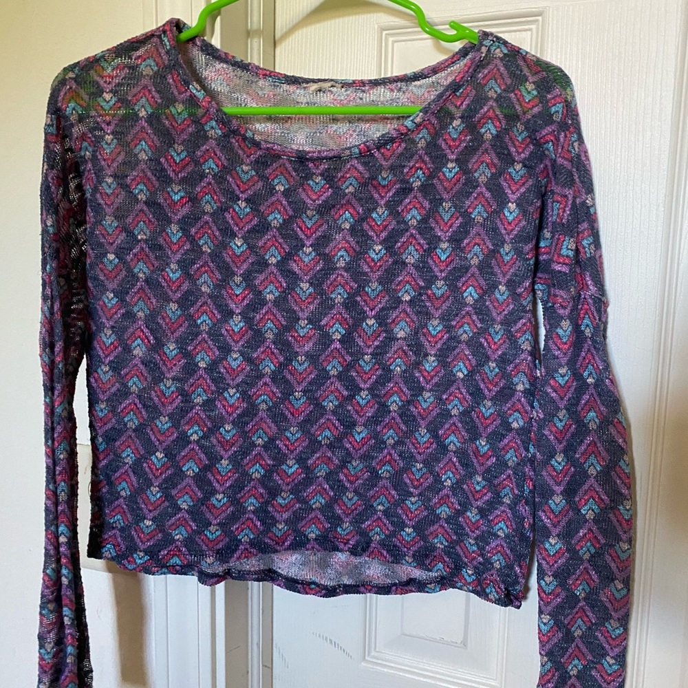 Target Purple/ Multicolor Chevron Sweater